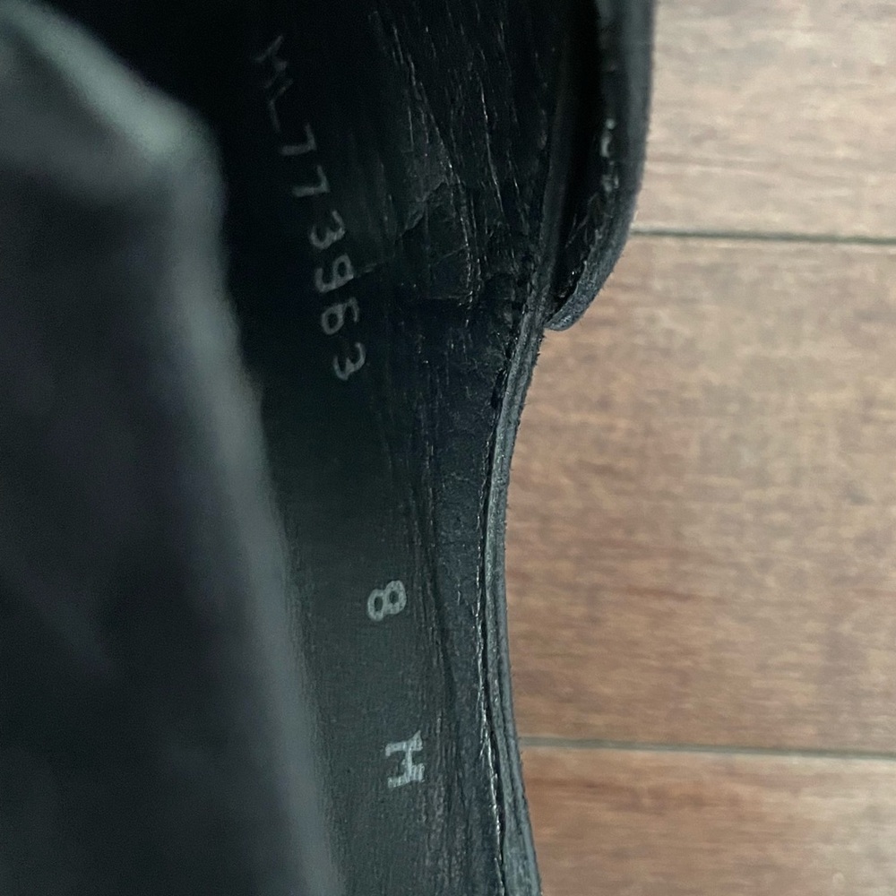 Stuart Weitzman Black Suede Buckle Pumps - Size 8 - Picture 11 of 12